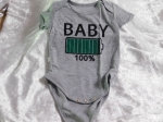 Baby Romper Baby 100% Grey 0-3months